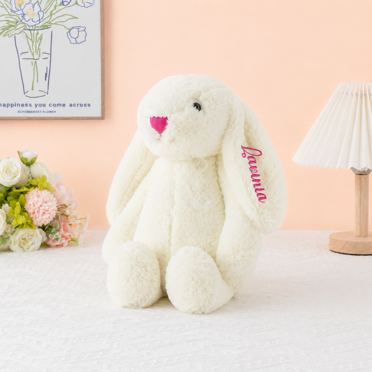 Personalized Embroidered Bunny Keepsake