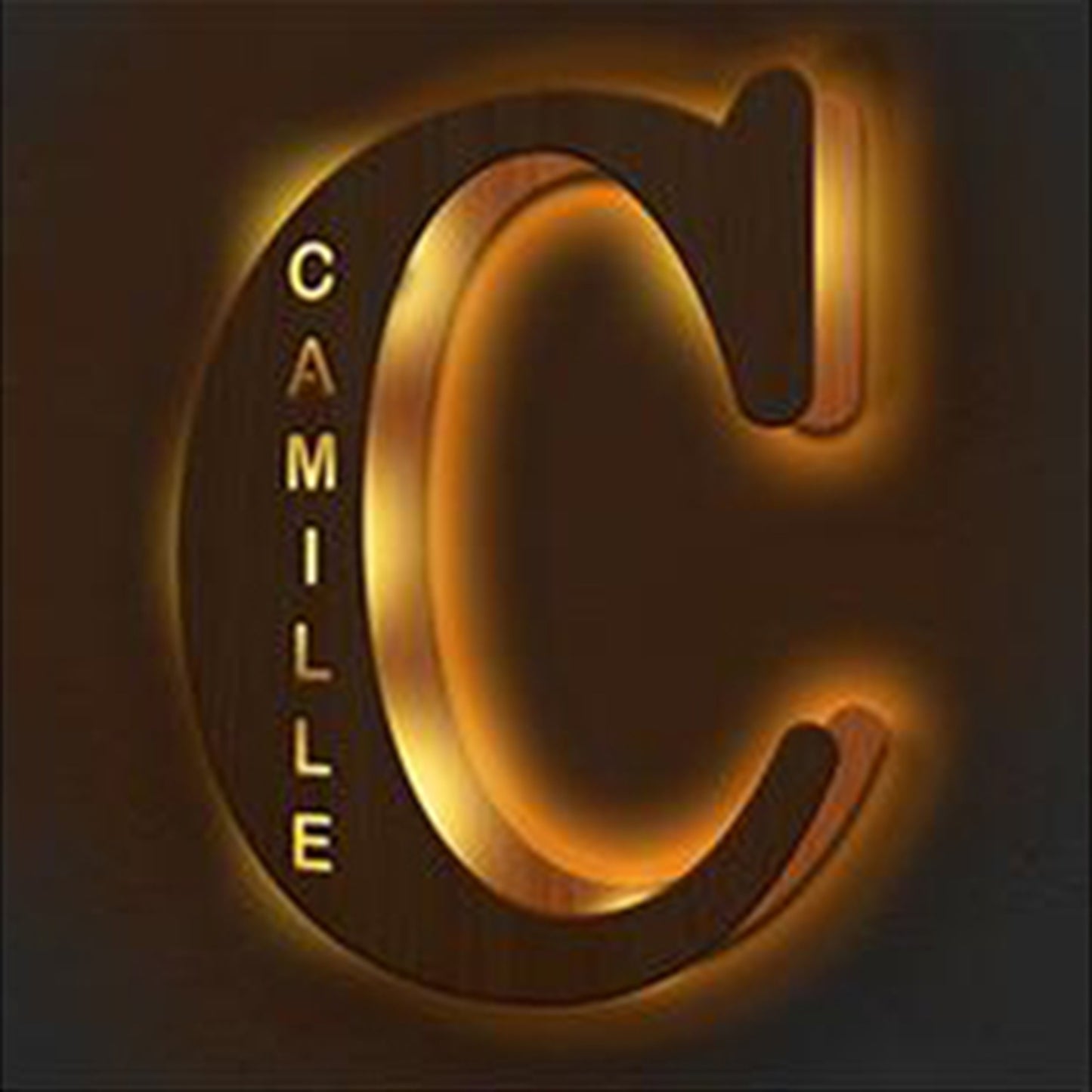 Personalized Wooden Initial Name Night Light