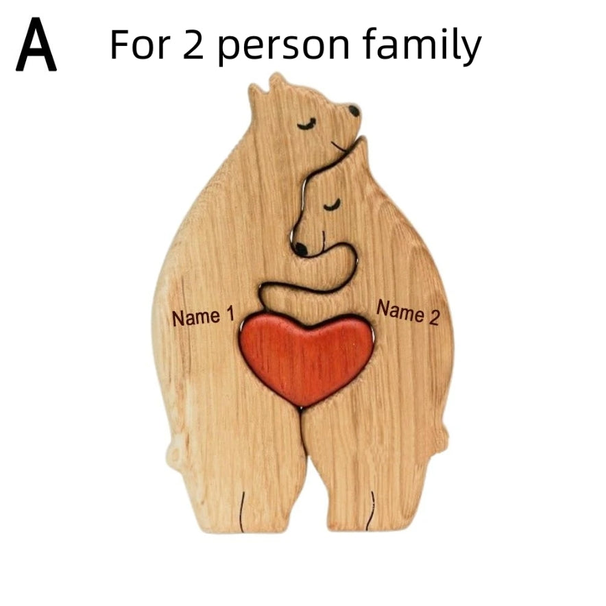 Personalized Bear Family Art Puzzle