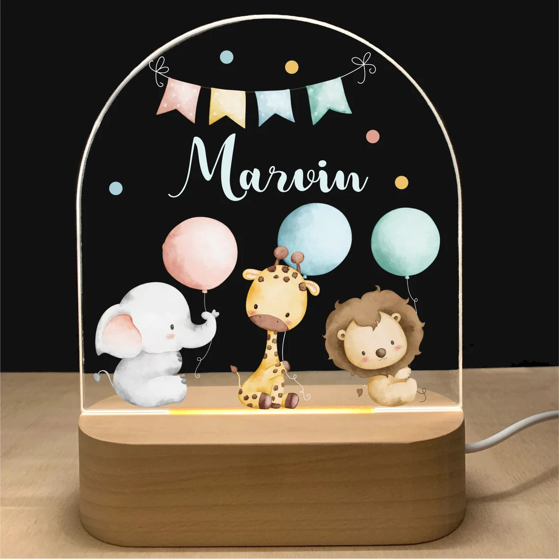 Personalized Animals Night Light
