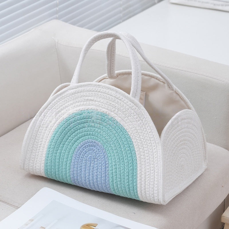 Personalized Rainbow Baby Basket