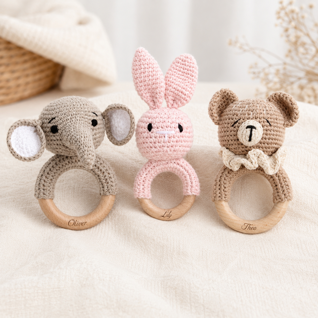 Personalized Animal Rattle