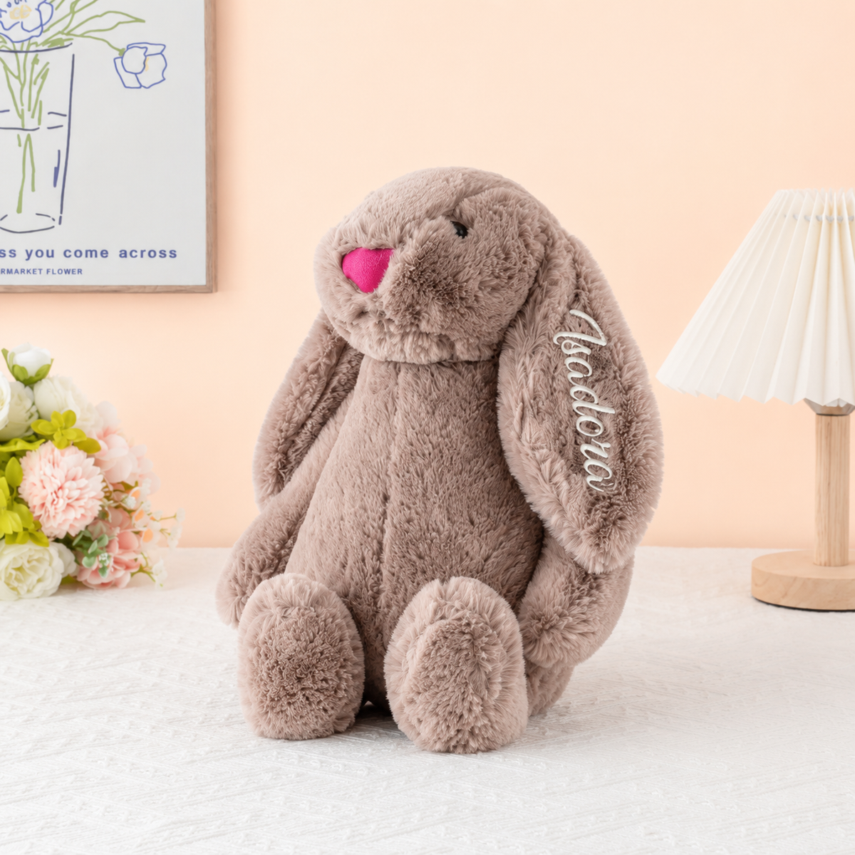 Personalized Embroidered Bunny Keepsake
