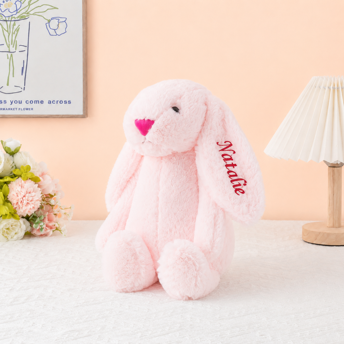 Personalized Embroidered Bunny Keepsake
