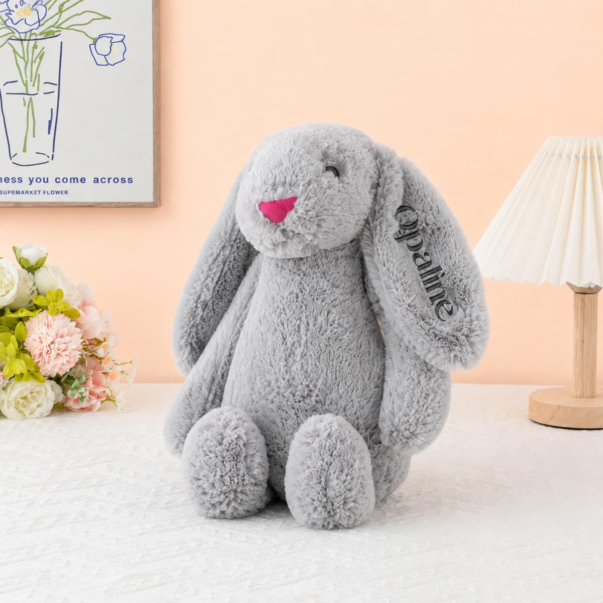 Personalized Embroidered Bunny Keepsake