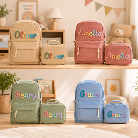 Personalized Toddler Backpack and Lunch Bag Set